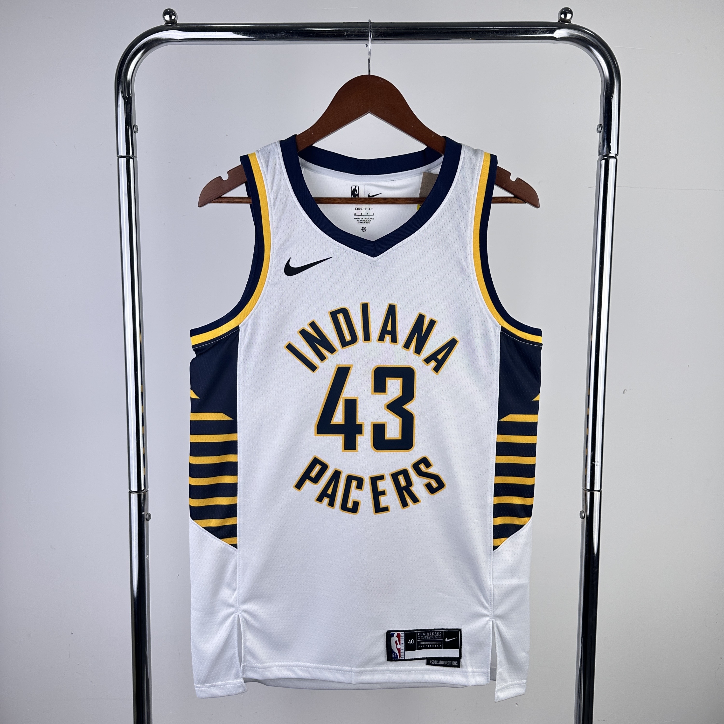 Men Indiana Pacers #43 Siakam White Season Nike 2024 NBA Jersey->->NBA Jersey